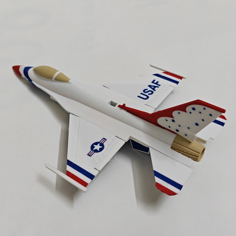 1:72 USAF F-16C Thunderbird Fighter Model 3D Printed Military Hobby Collection