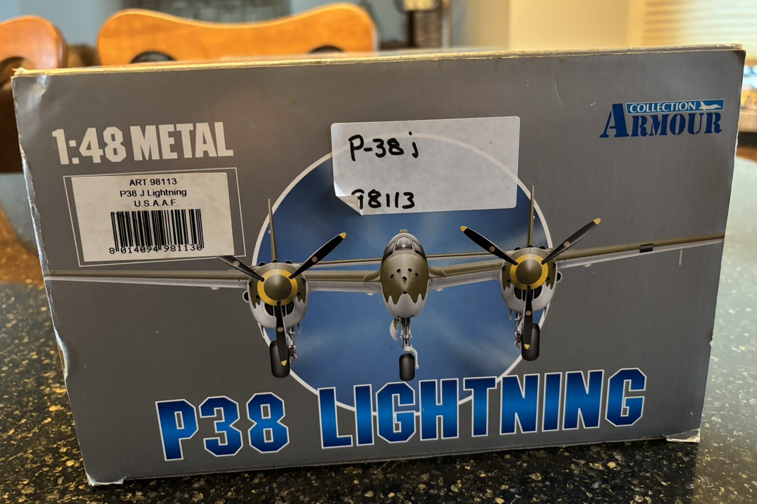 Armour Collection P-38 J Lightning USAAF #98113. 1:48 Metal NIB