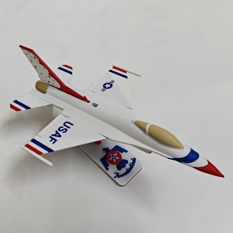 1:72 USAF F-16C Thunderbird Fighter Model 3D Printed Military Hobby Collection