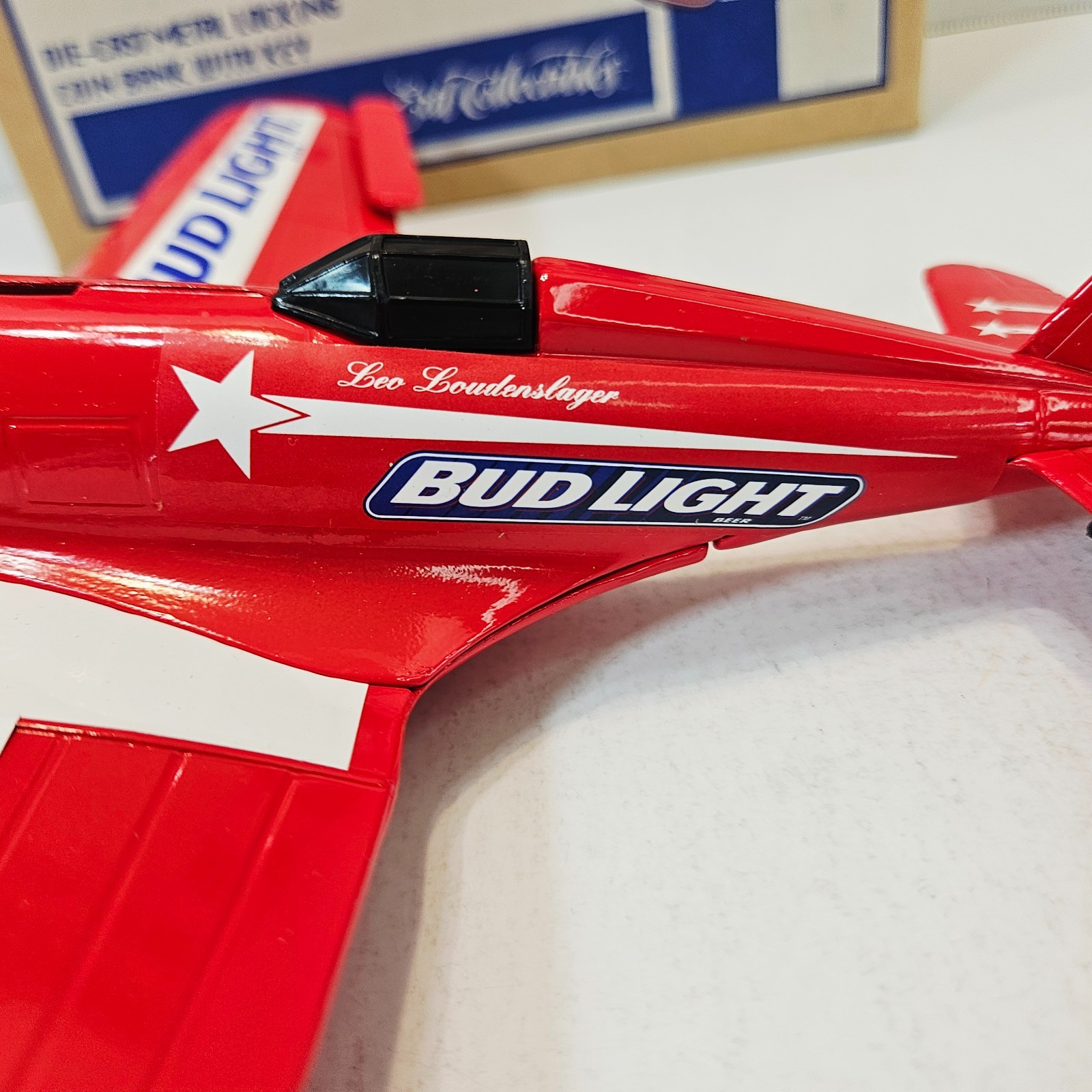 1932 Northrop Gamma Bud Light Racing Airplane Die Cast Bank Ertl 1995 F241