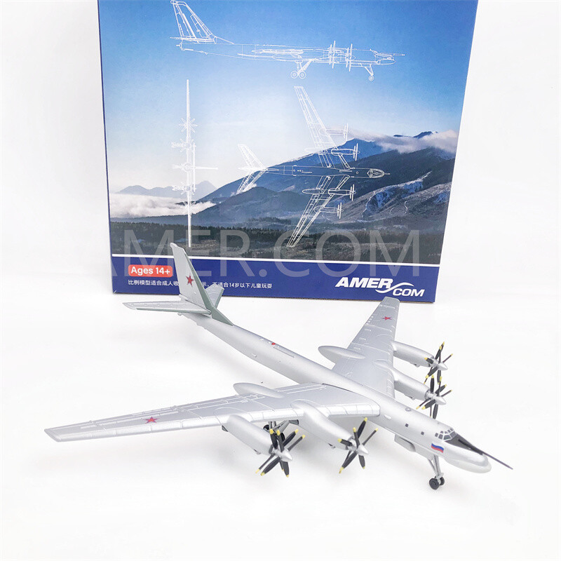 Amer 1:200 Russian TU-95 bear type strategic nuclear bomber Diecast Model TU 95