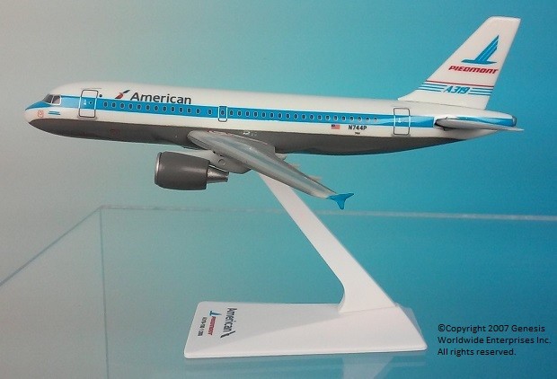 Flight Miniatures 1/200 American Airlines Piedmont Heritage Livery Airbus A319