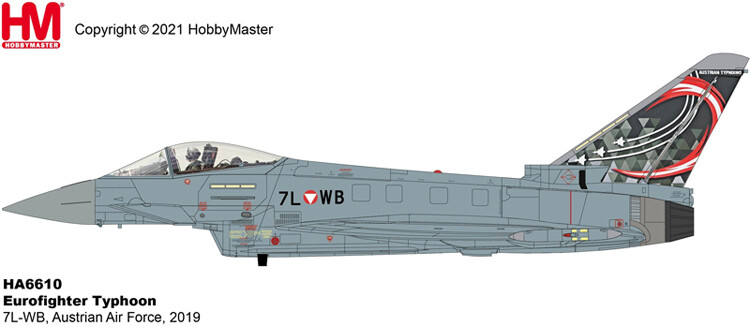 1:72 HM Eurofighter Typhoon 7L-WB Austrian Air Force 2019 Fighter Diecast Model