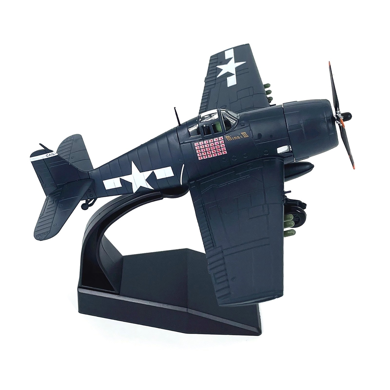 WWII Fighter Aircraft Model F6F Hellcat 1:72 Scale For Alloy Display