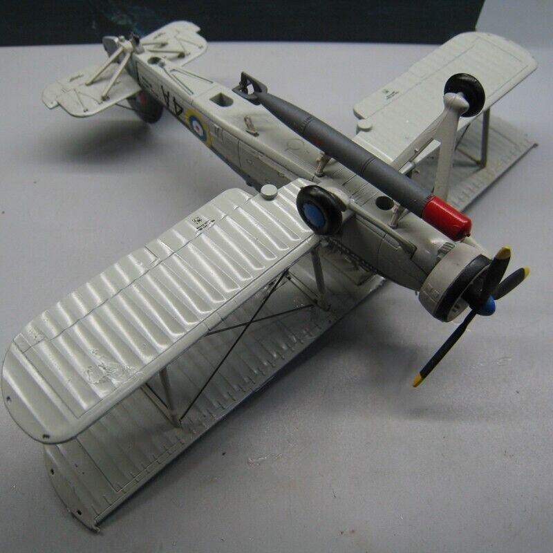 1:72 Diecast Royal Navy WW2 Swordfish Biplane Fighter Model Military Collection