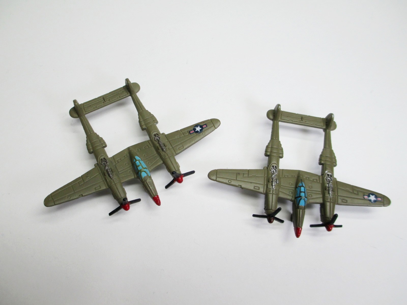 Micro Machines Military P-38 Lightning Lockheed WWII Fighter Bomber Planes Lot