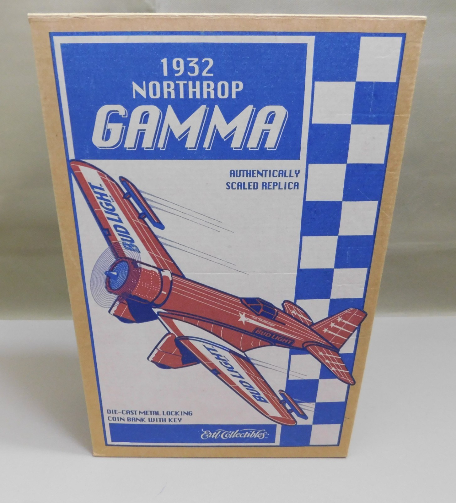 1932 Northrop Gamma Bud Light Racing Airplane Die Cast Bank Ertl 1995 F241