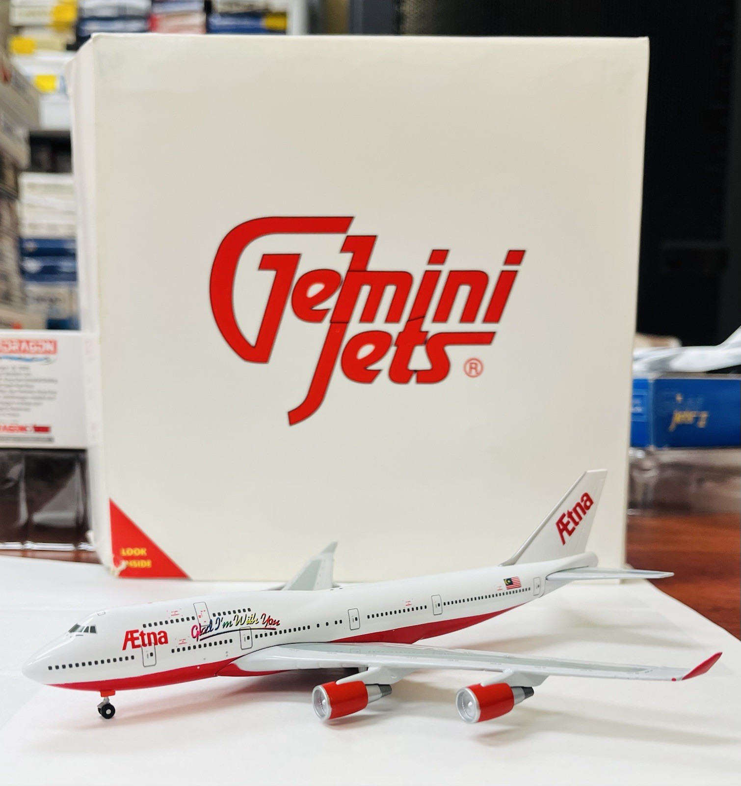 Fantasy Aetna Boeing 747-400 Gemini Jets 1:400 REG: N/A Gemini Club Model