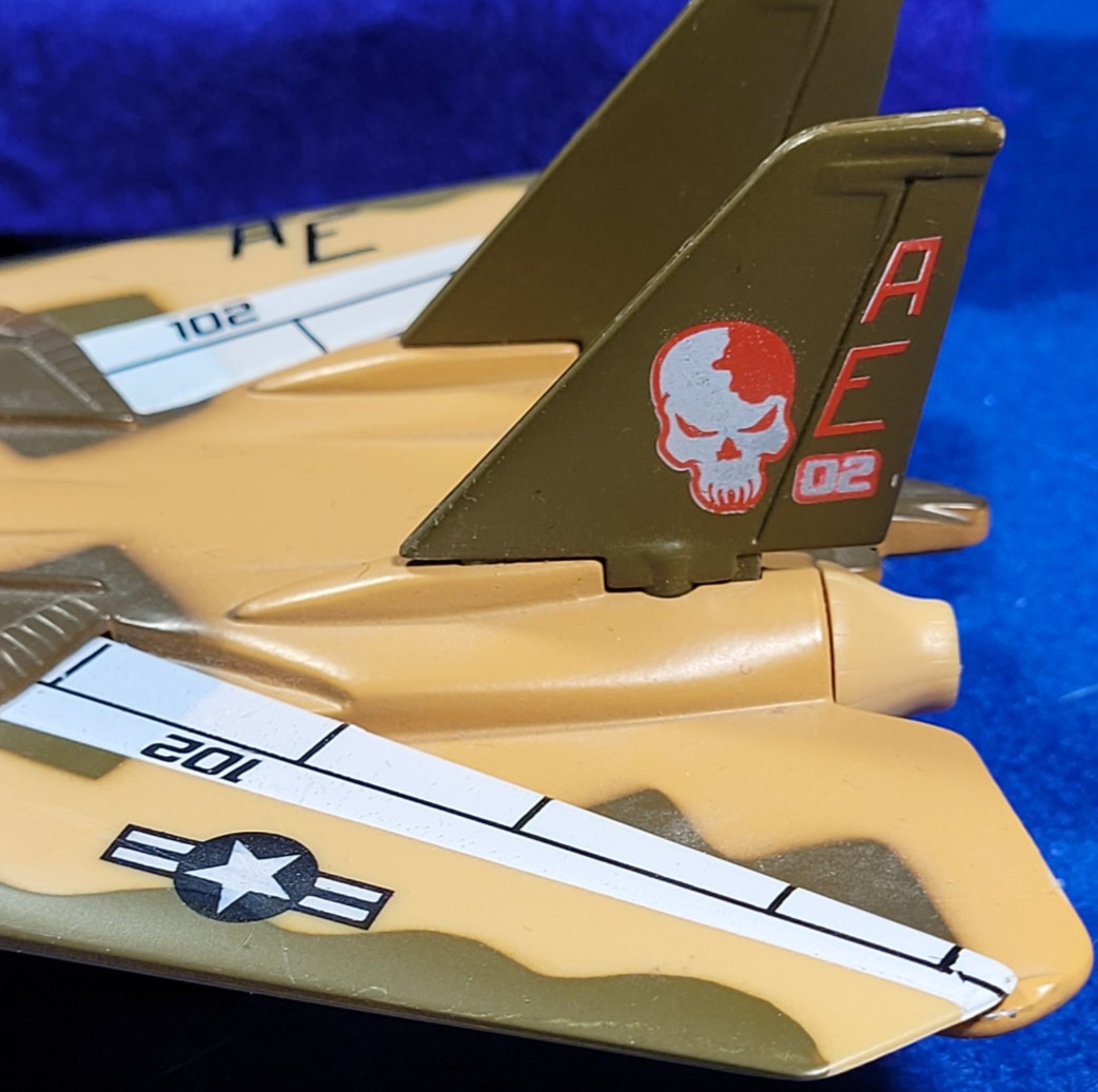 Grumman F-14A Tomcat 10″ Pullback Toy Jet Desert Camo Works Die-Cast Plastic