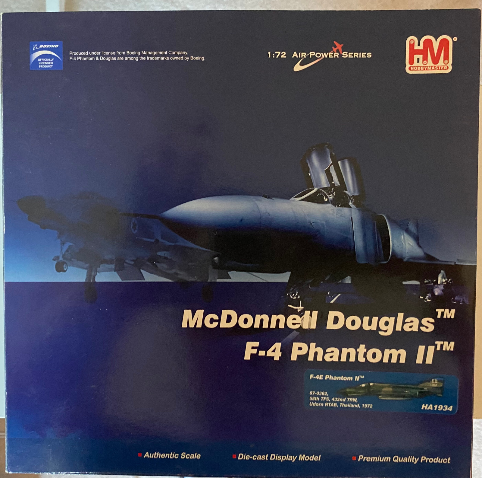 Hobby Master 1:72 HA1934 McDonald Douglas F-4 Phantom USAF Steve Ritchie MIB