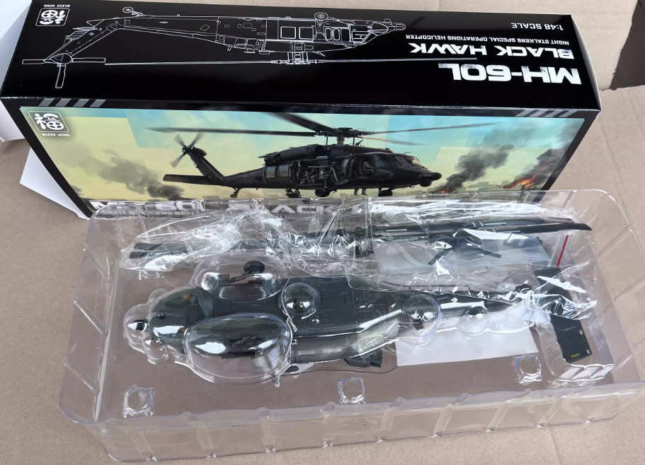 1:48 41CM BLESS MH-60L Black Hawk United States Helicopter Plane Diecast Model