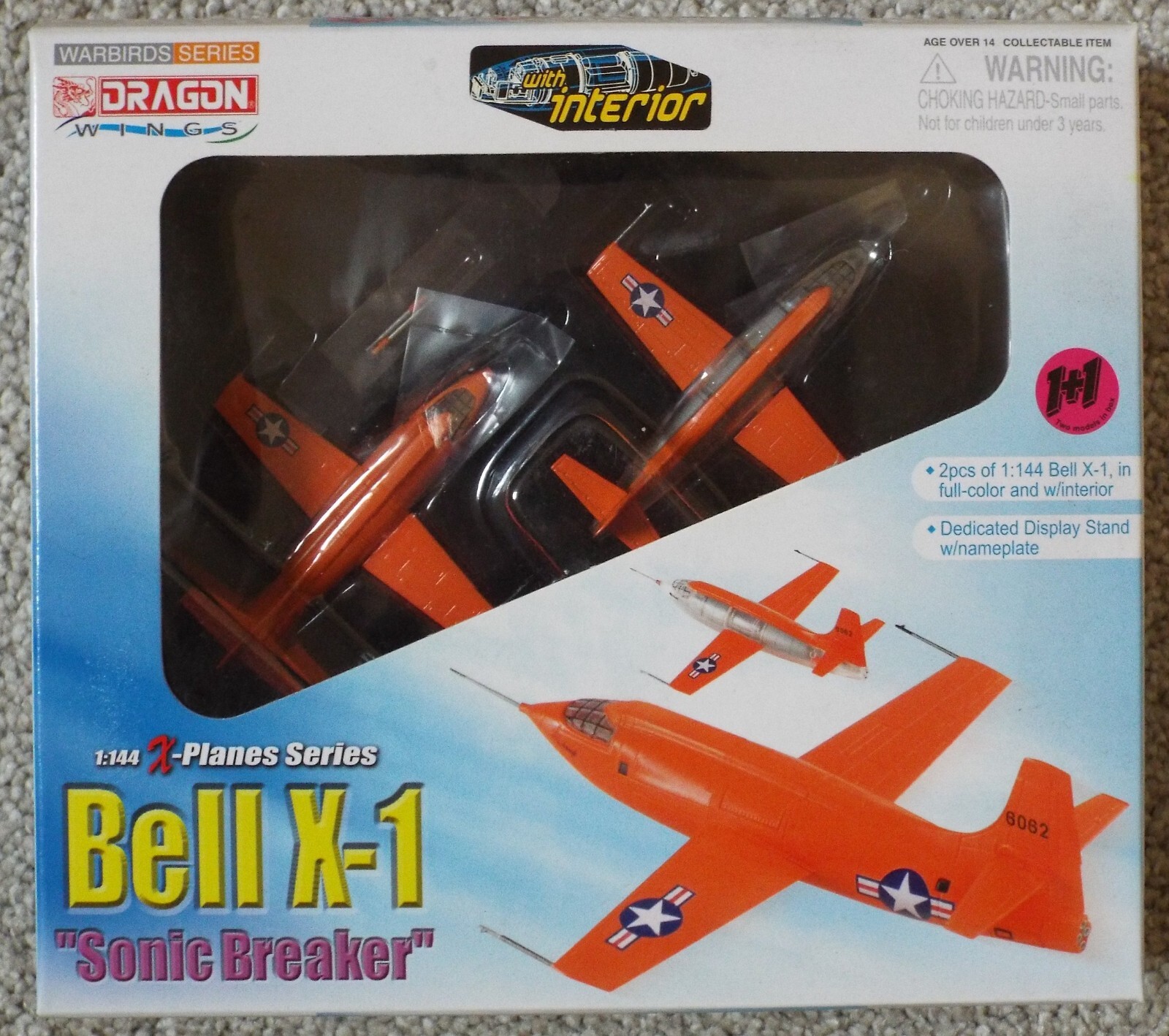 1/144 Bell X-1 “Sonic Breaker” (2 Models) Dragon Wings #51021 Factory Seal MISB
