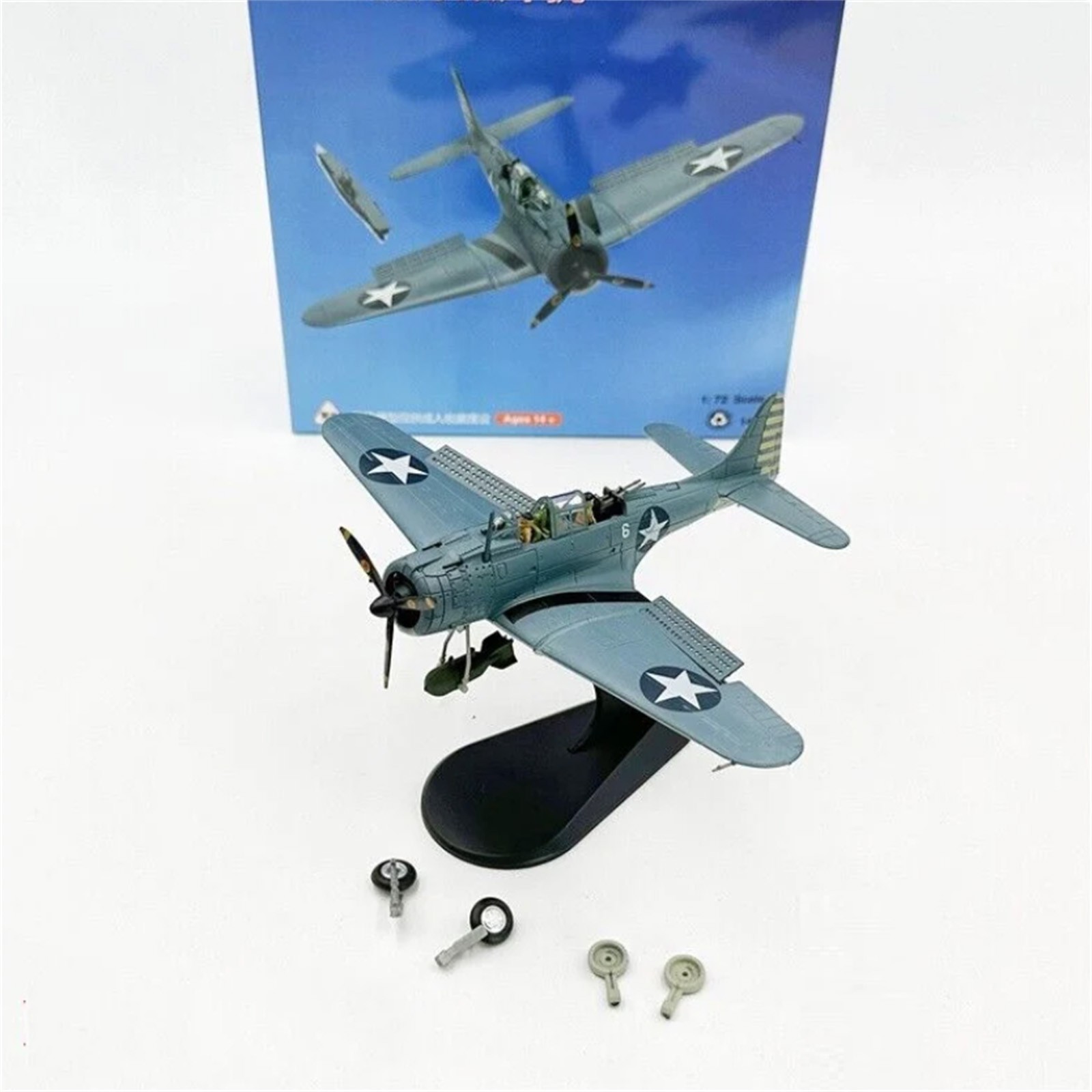 1/72 US SBD-3 Dive Bomber Fighter Alloy Aircraft Model Military Plane Display