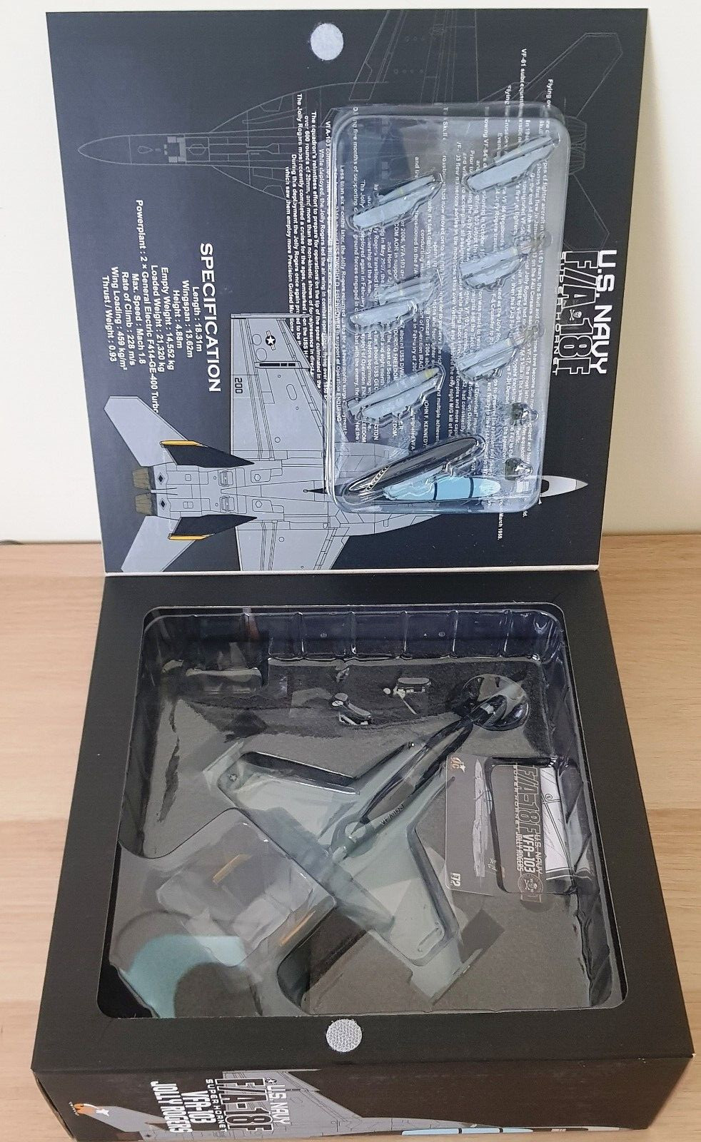 JC Wings 1/72 JCW72-F18-013 F/A-18F Super Hornet USN VFA-103 Jolly Rogers