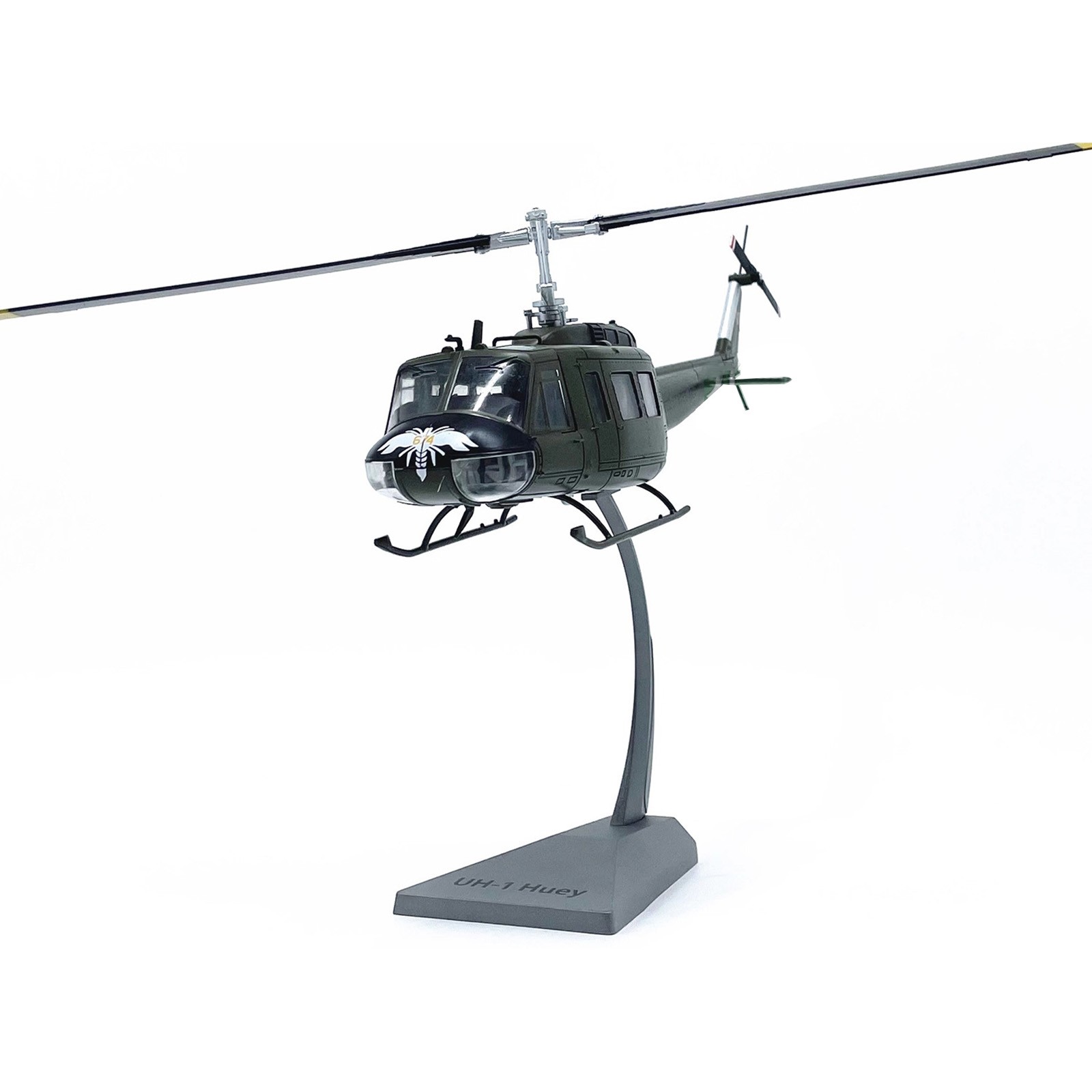 Detailed Premium US Army Huey Helicopter Model 1:48 Scale with Display Stand
