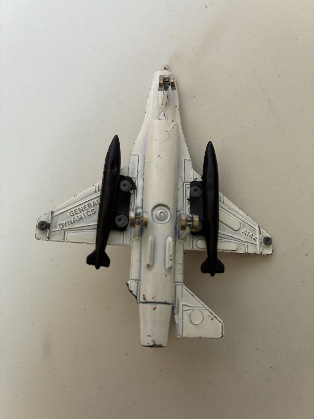General Dynamics F-16 U.S. Air Force Diecast Jet White/Red/Blue/Black A144 Rare