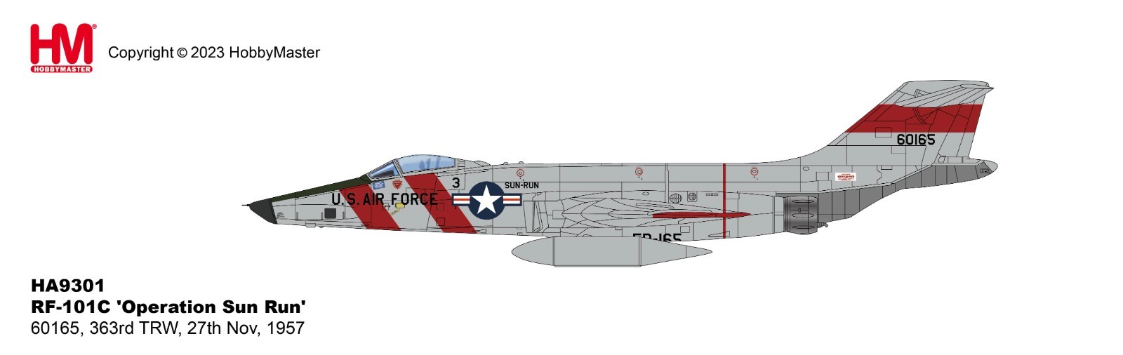 Hobby Master 1/72 HA9301 RF-101C Voodoo USAF 363rd TRW Operation Sun Run