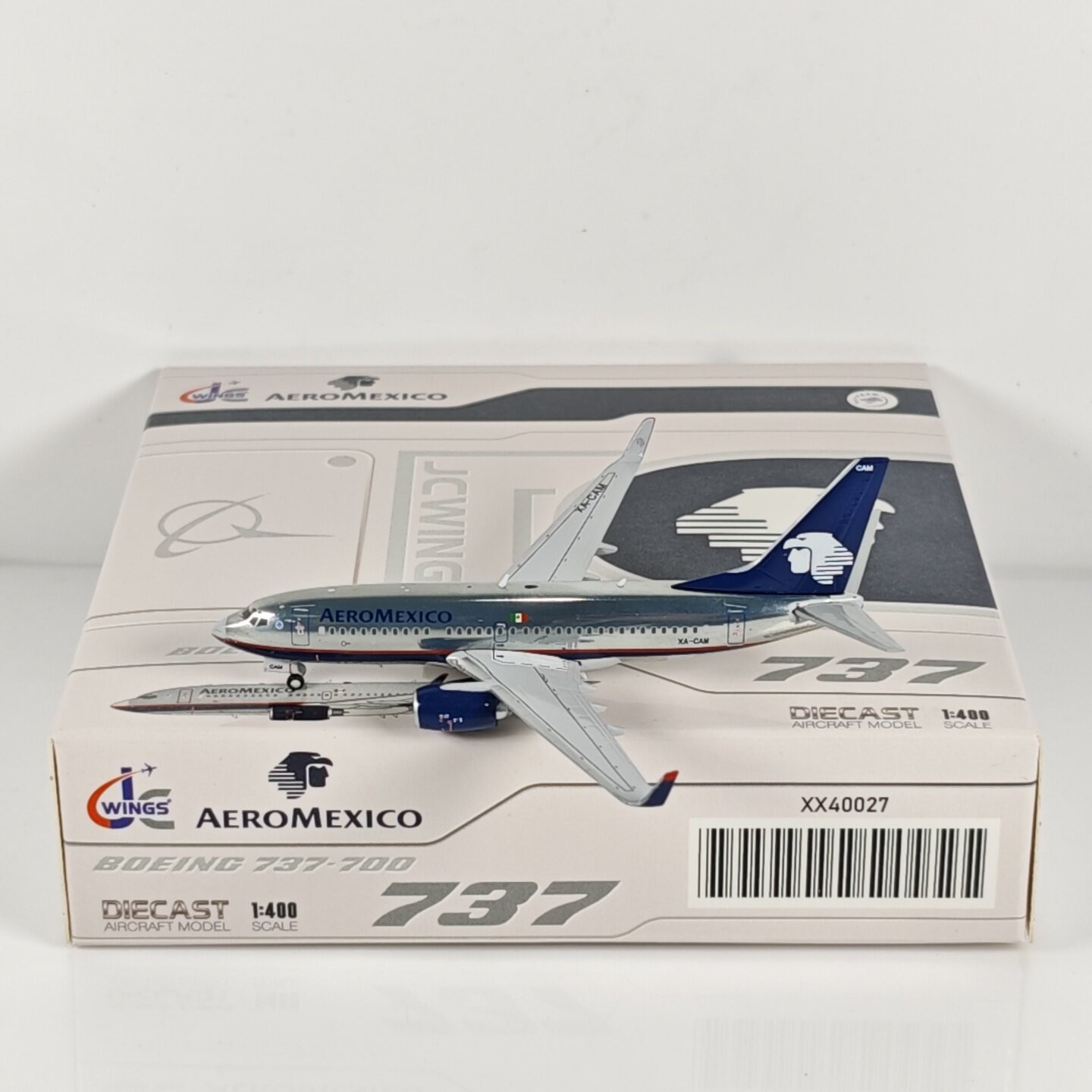 JC Wings 1:400 Mexico B737-700 XA-CAM Alloy Aircraft Model