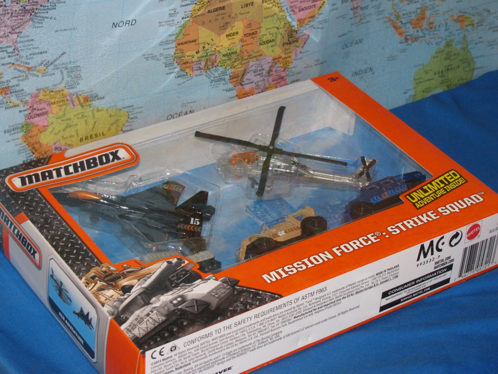 MATCHBOX MISSION FORCE STRIKE SQUAD BOEING F-15 EAGLE AH 64 APACHE HUMVEE 5PACK