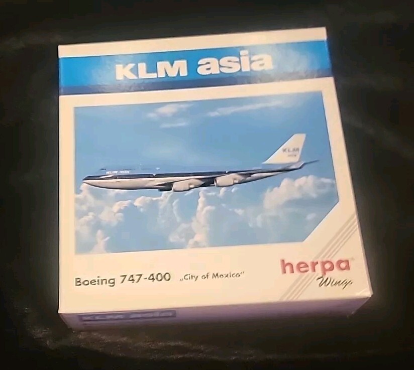 Herpa Wings 511216 KLM Asia Boeing 747-400 City of Mexico 1:500 Old Store Stock