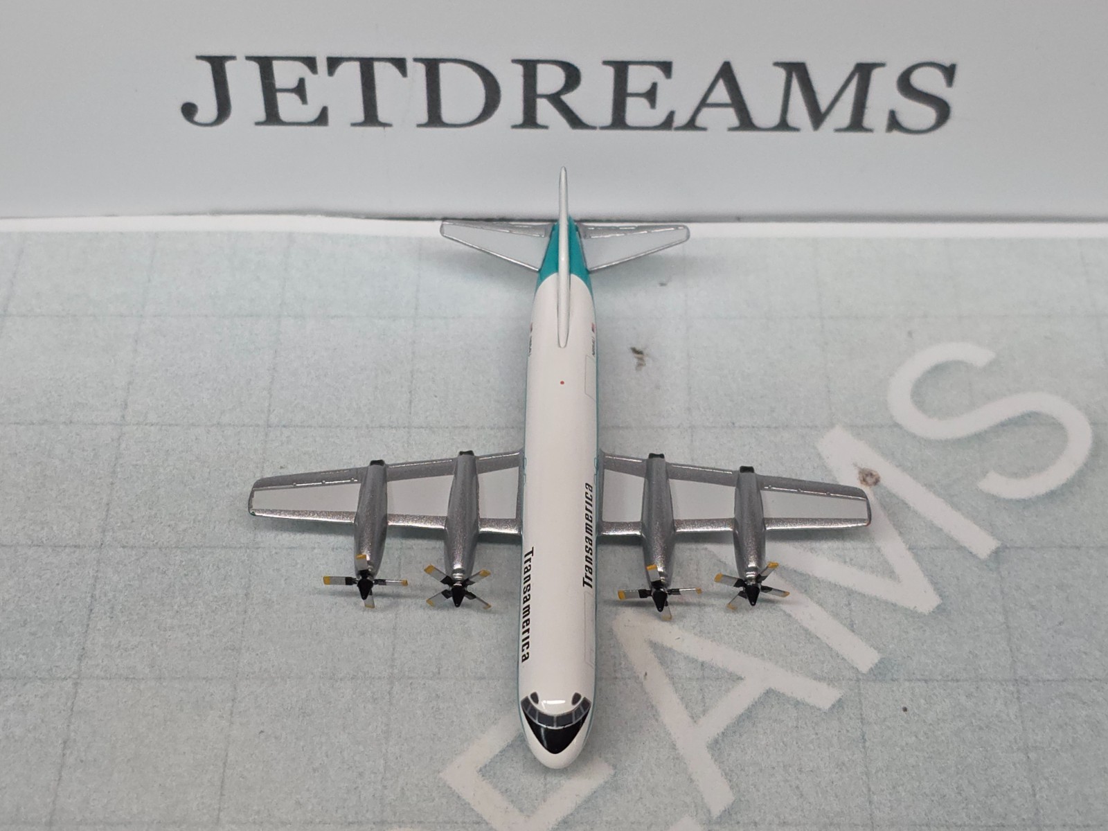 1/400 TRANSAMERICA LOCKHEED L-188 / 188CF 1970’S COLORS N854U AEROCLASSICS