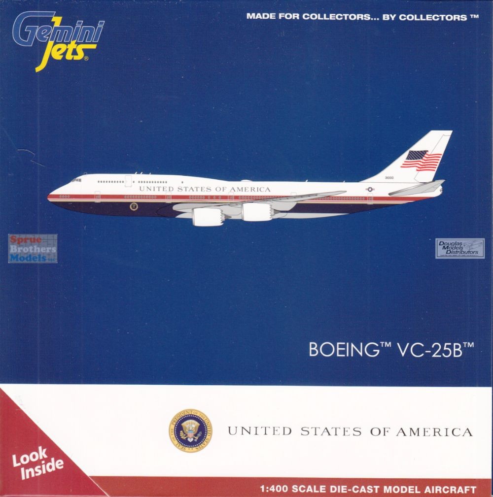 GEMGJ2401 1:400 Gemini Jets USAF VC-25B (B747-8i) ‘Air Force One’ Reg #31000