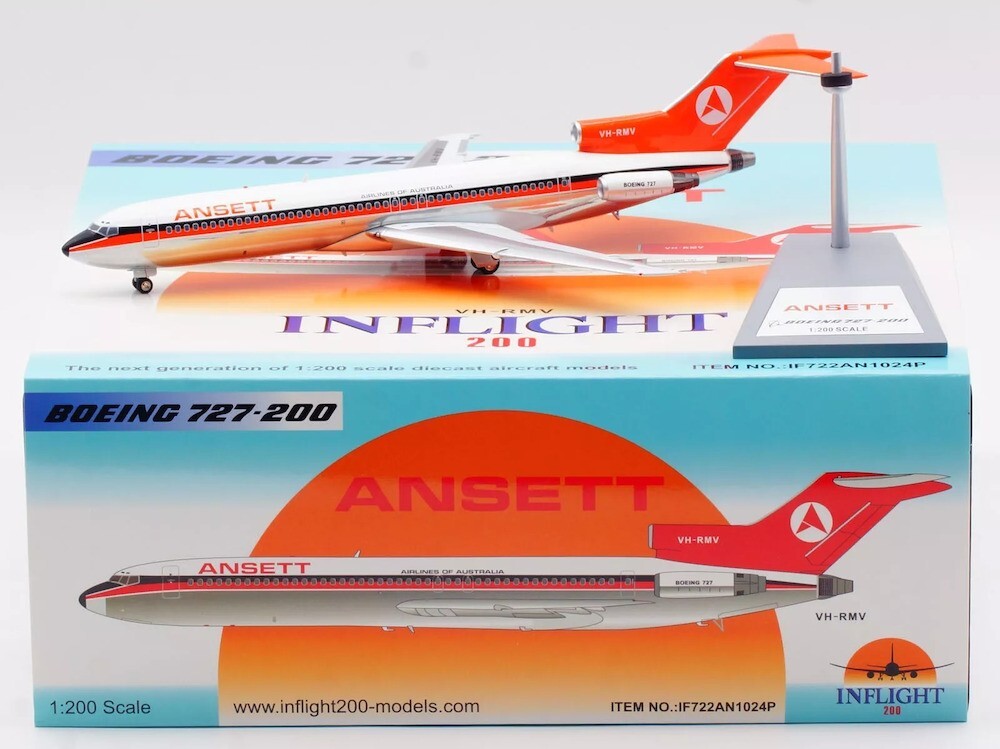 Ansett / Boeing B727-200 / VH-RMV / IF722AN1024P / 1:200 *LAST PIECES*