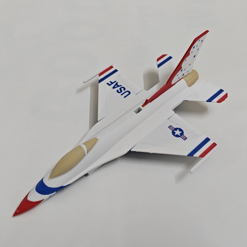 1:72 USAF F-16C Thunderbird Fighter Model 3D Printed Military Hobby Collection