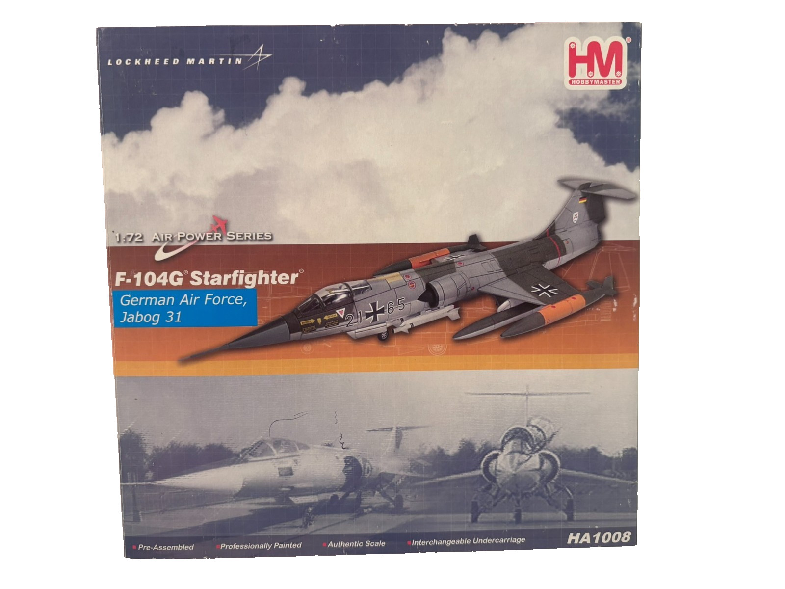 HobbyMaster 1/72 German Air Force F-104G Starfighter, Jabog 31 (HA1008)
