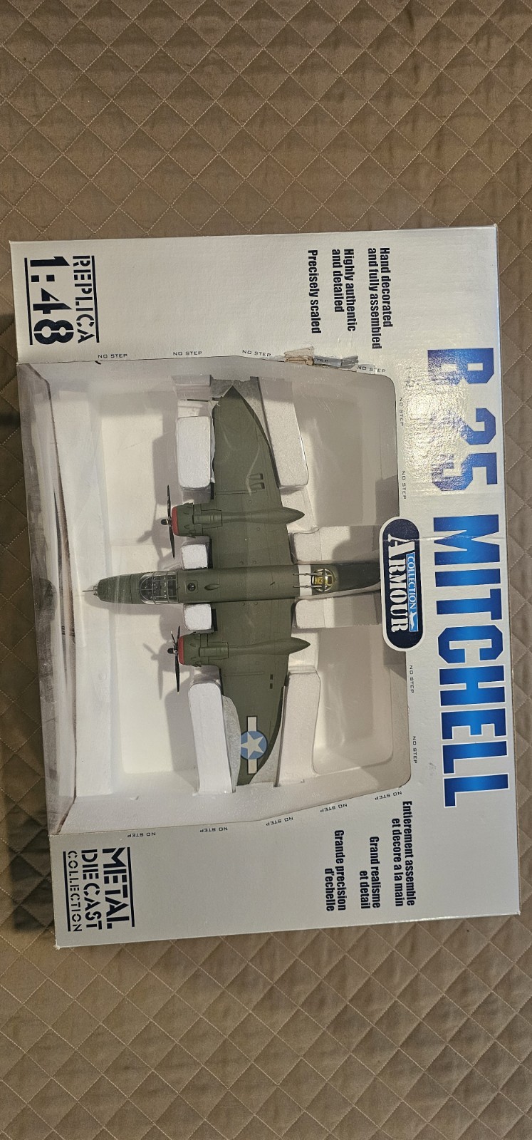 B-25D Mitchell bomber, USAAF, item/art number #98182. Large, heavy, and detailed