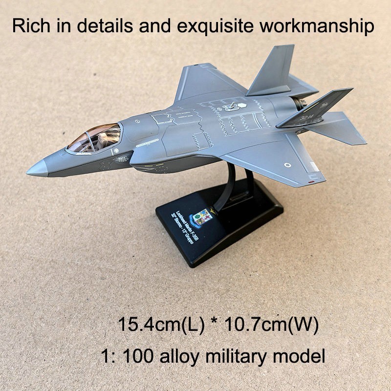 Lockheed Martin F-35B Lightning II Diecast Jet, 1/100 Scale, Military Model NEW