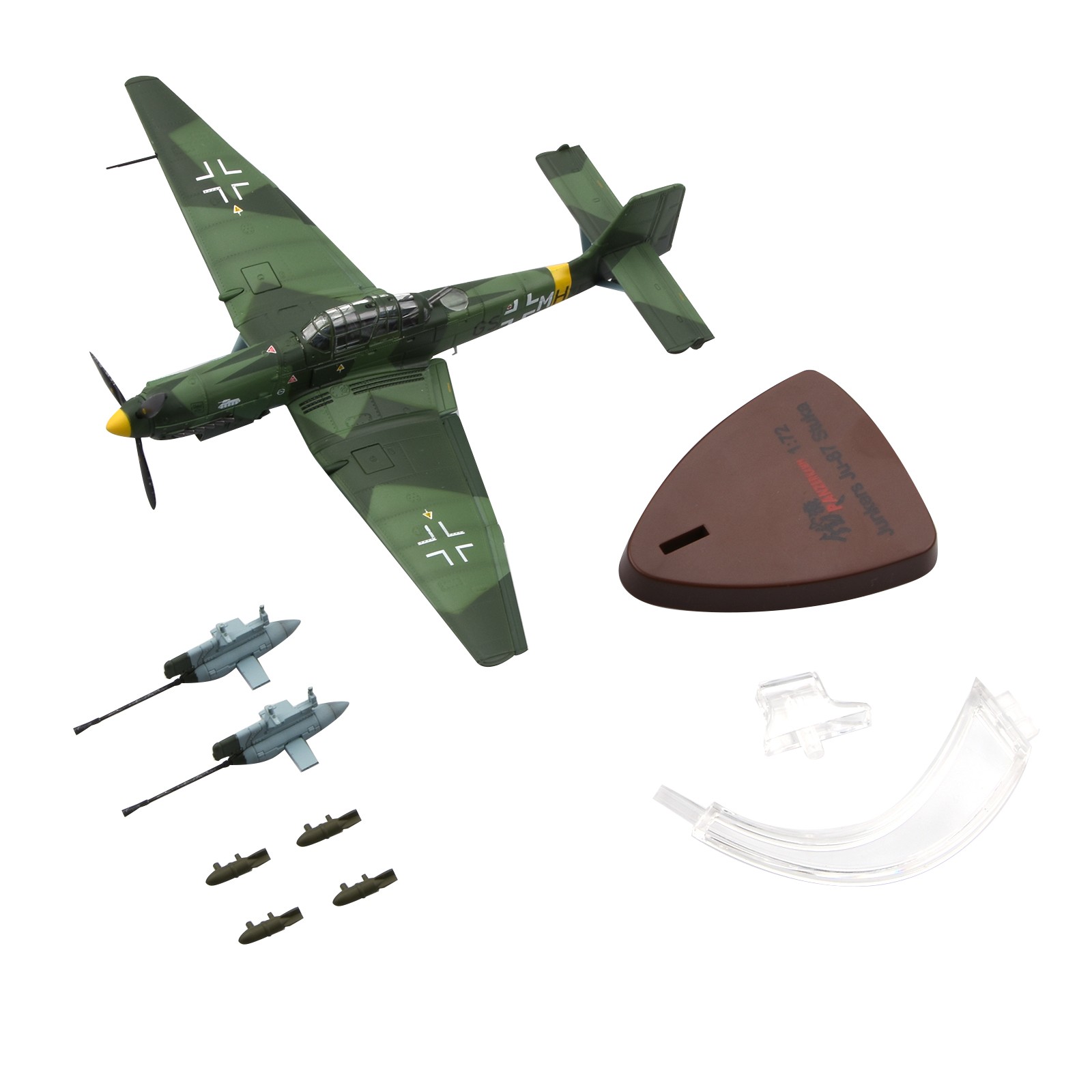 6.4″ 1/72 WWII German Stuka Junkers Ju-87G1 Dive Bomber Model High Restoration