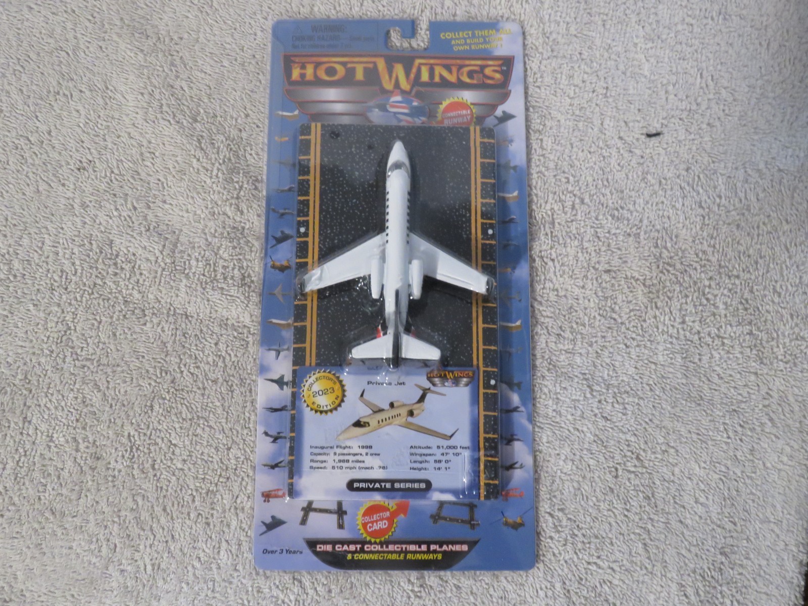 Hot Wings Diecast 2023 Collector Series Private Jet #13109 New in Box