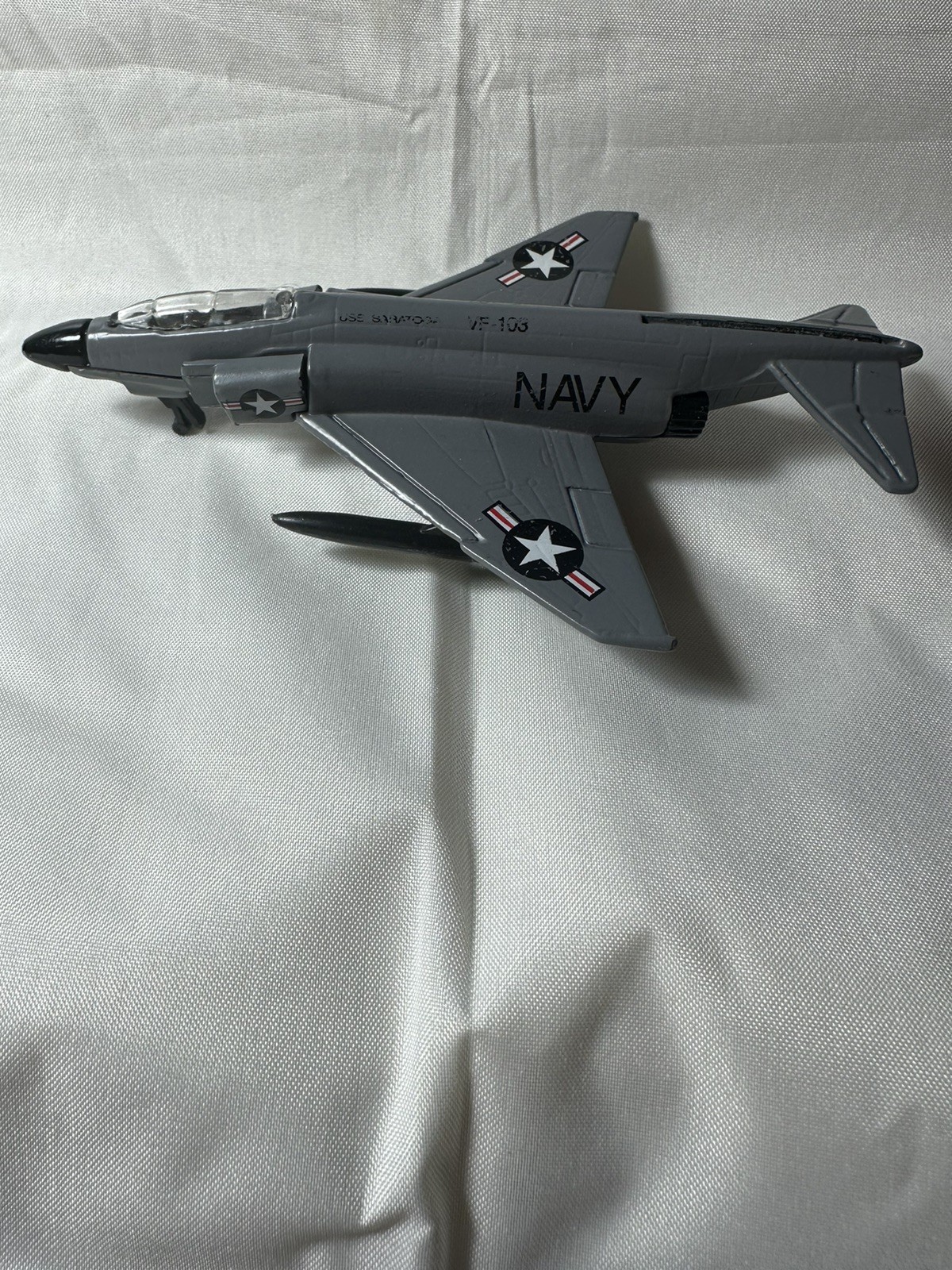 F-4 Phantom II Jet Fighter Die-cast Model Maisto 4.5 Inch SEE NOTE Navy NO STAND
