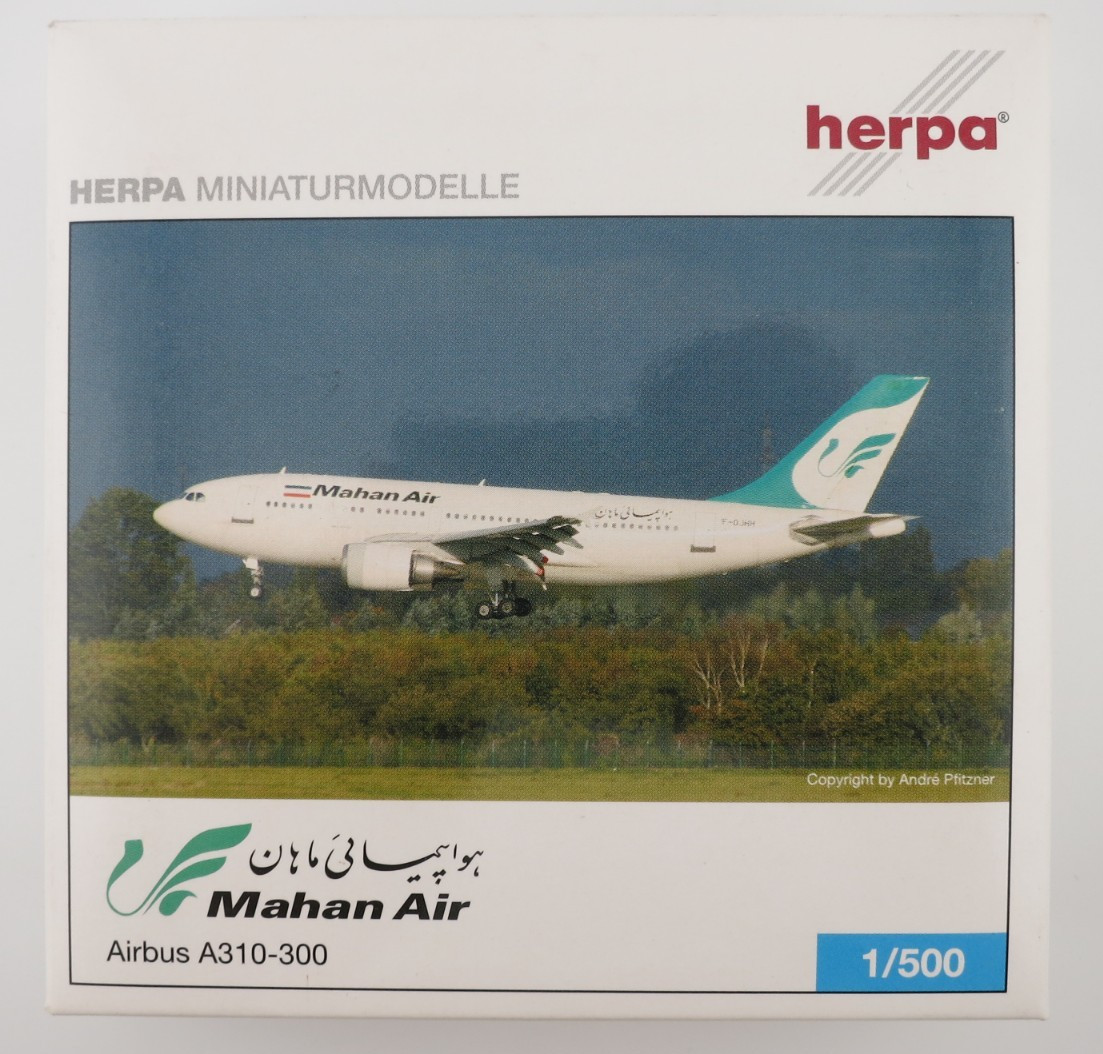 Herpa Mahan Air Airbus A310-300 Model – 1:500 – 509701