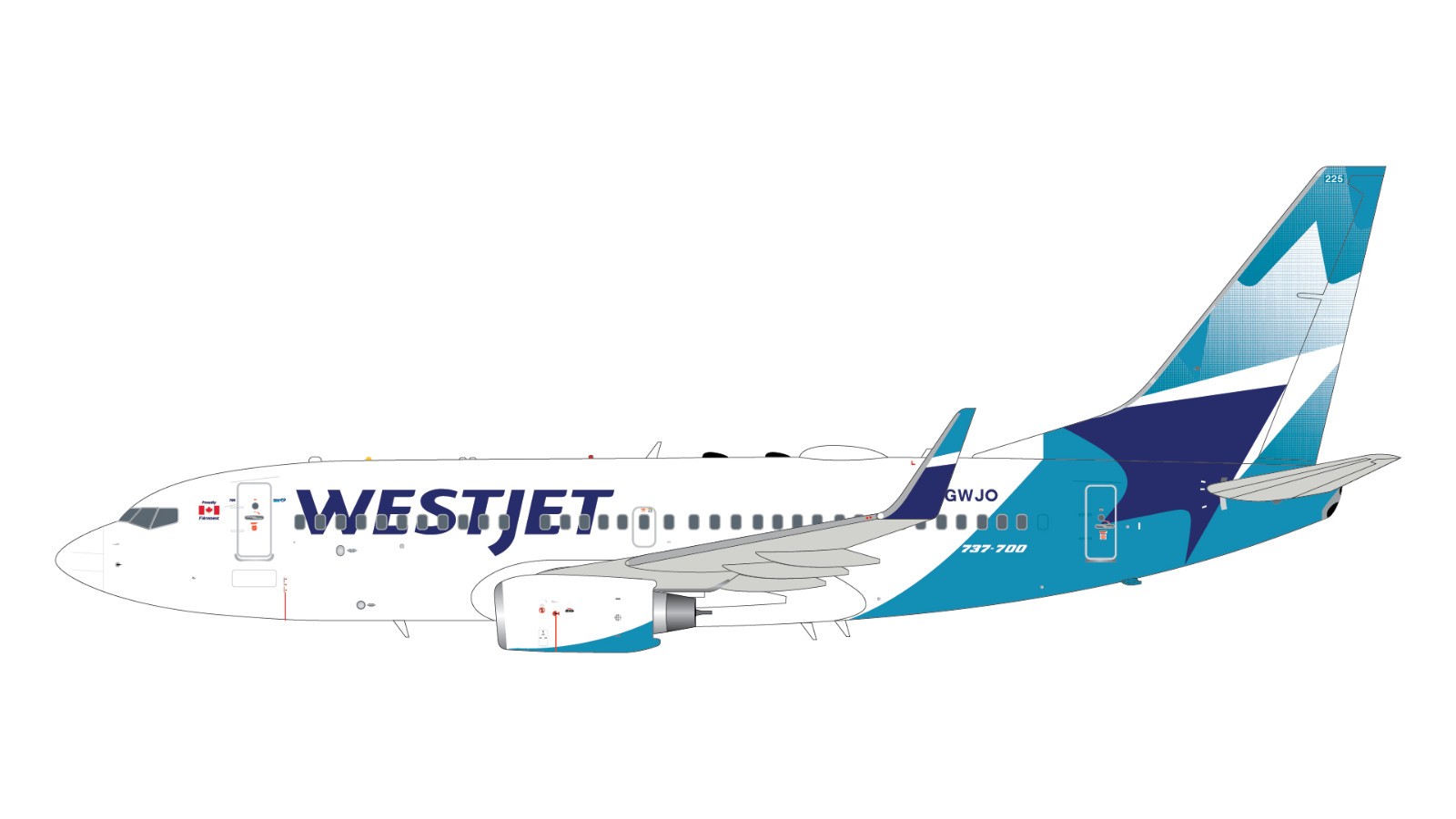 Gemini Jets 1:200 Westjet Boeing 737-700 C-GWJO G2WJA1431 IN STOCK