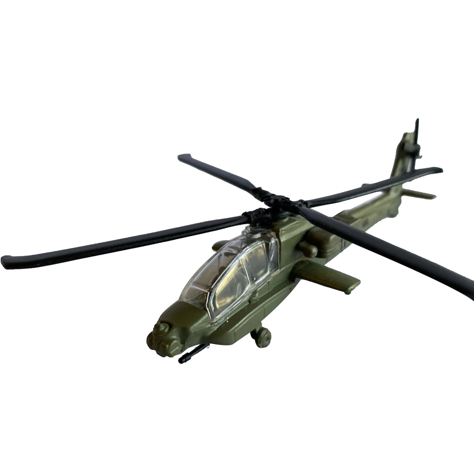AH-64 Apache Attack Helicopter Model 1/130 Scale Alloy Plastic Display Replica