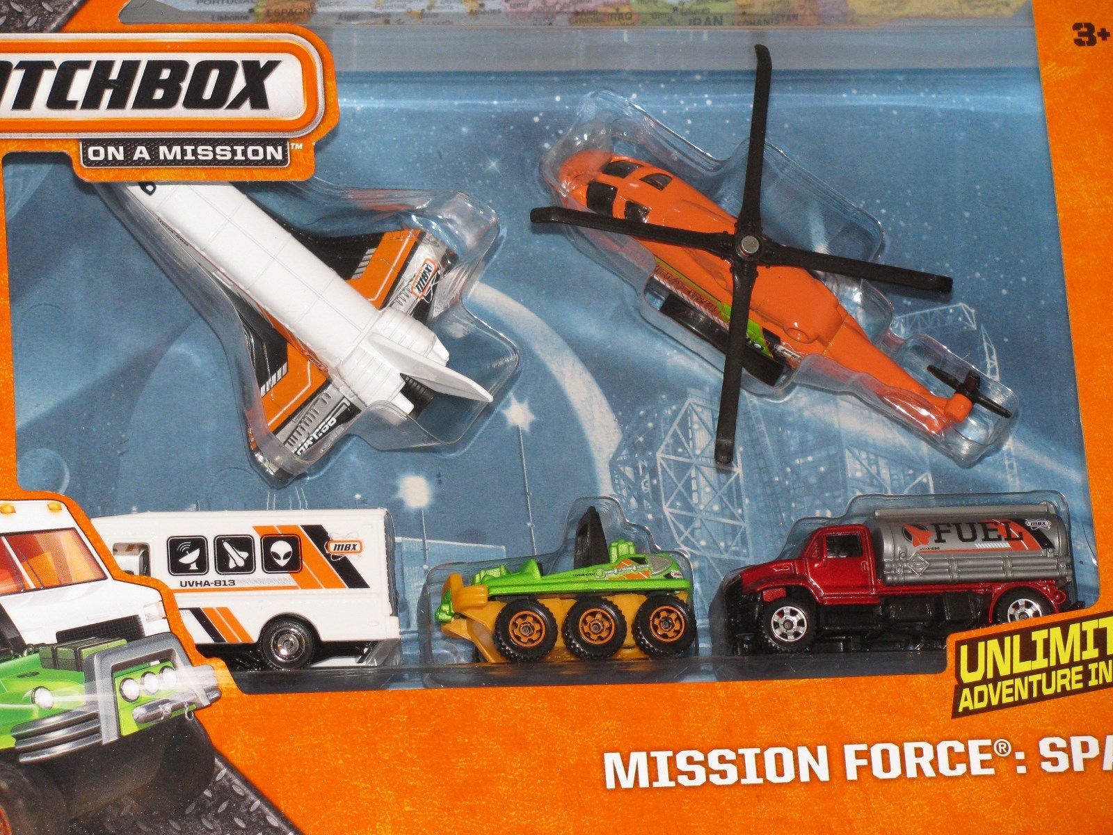 MATCHBOX MISSION FORCE SPACE STAR SHUTTLE CHOPPER TANKER ATV 5 PACK *BRAND NEW*
