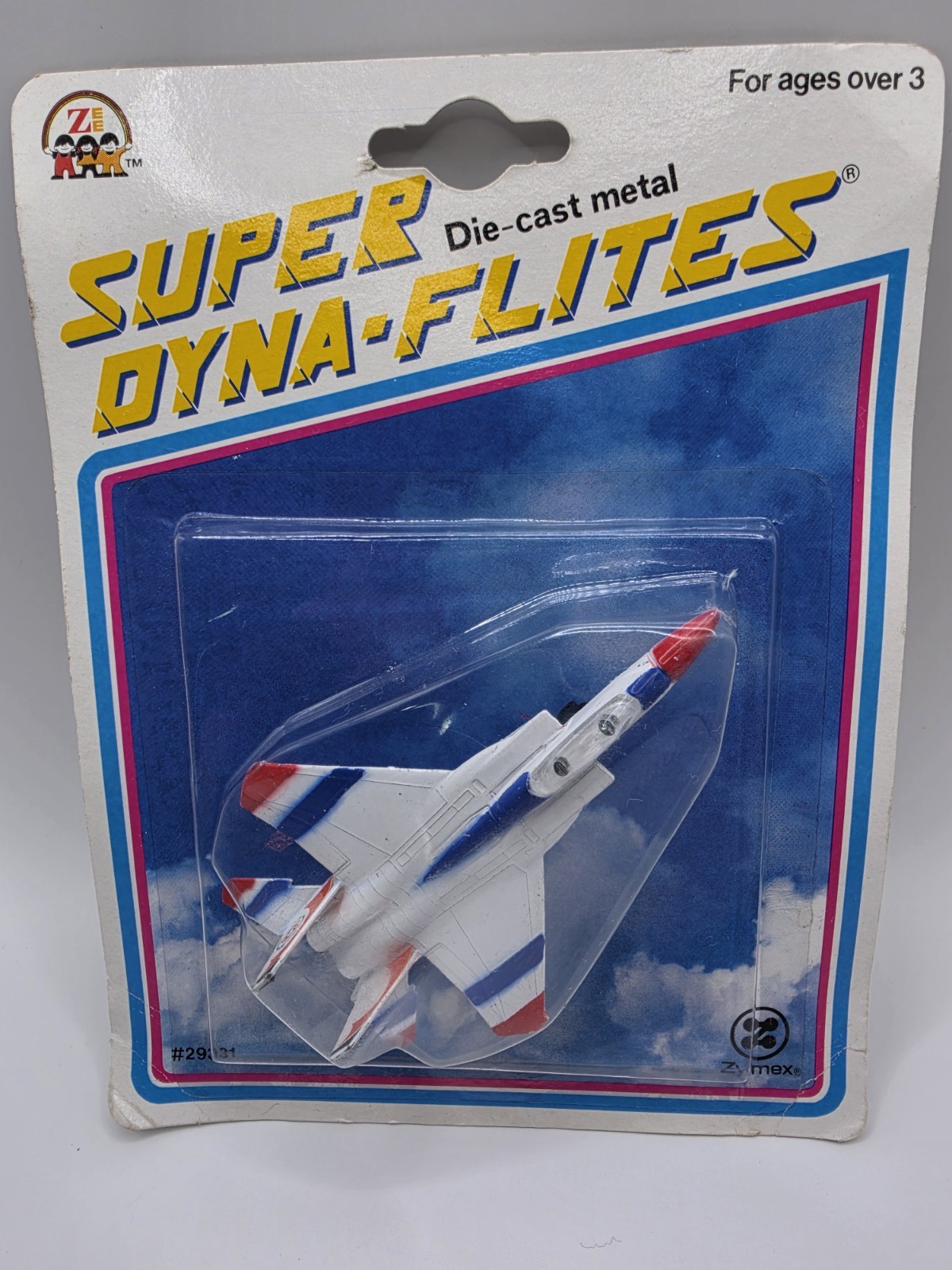 Super DynaFlites Red White Blue DieCast Military Jet Plane 1983 F15 THUNDERBIRD