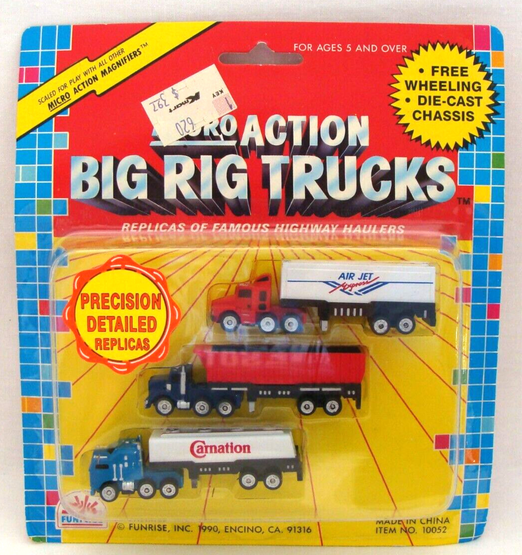 Funrise Micro Action Big Rig Trucks Lot Of 3 New In Sealed Package