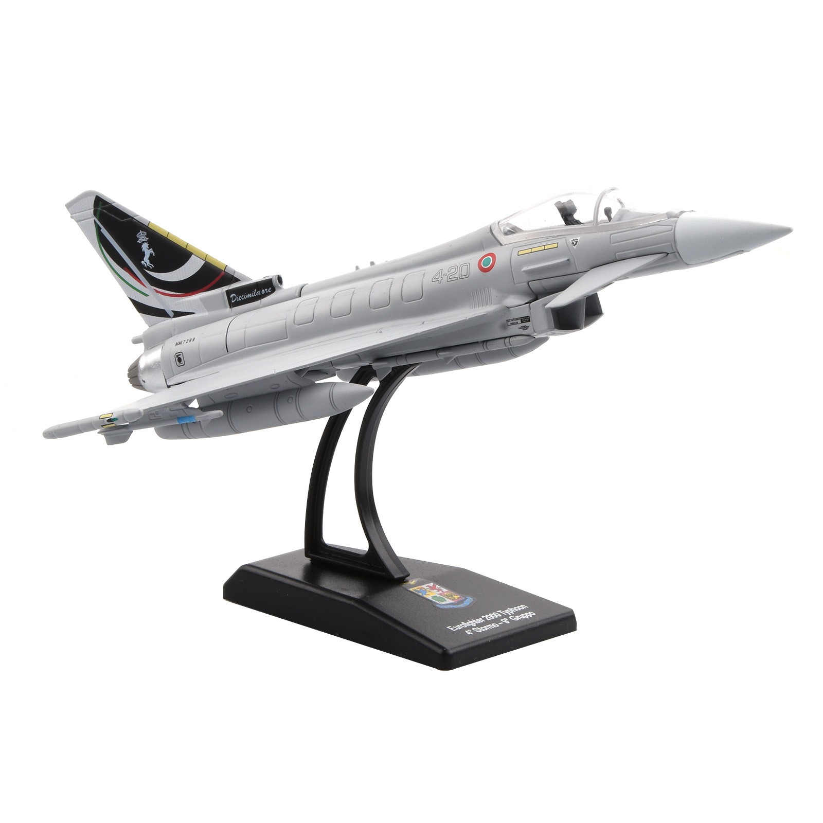 1:100 Eurofighter EF-2000 Typhoon Model 16cm Alloy Plastic Display w Stand Gift