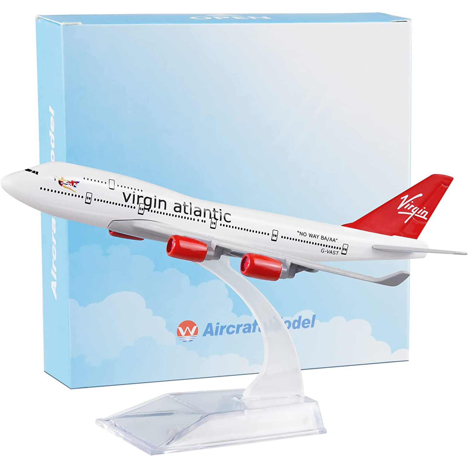 1/400 16cm Virgin Atlantic B747 Airplane Model Alloy Diecast Aircraft Collection