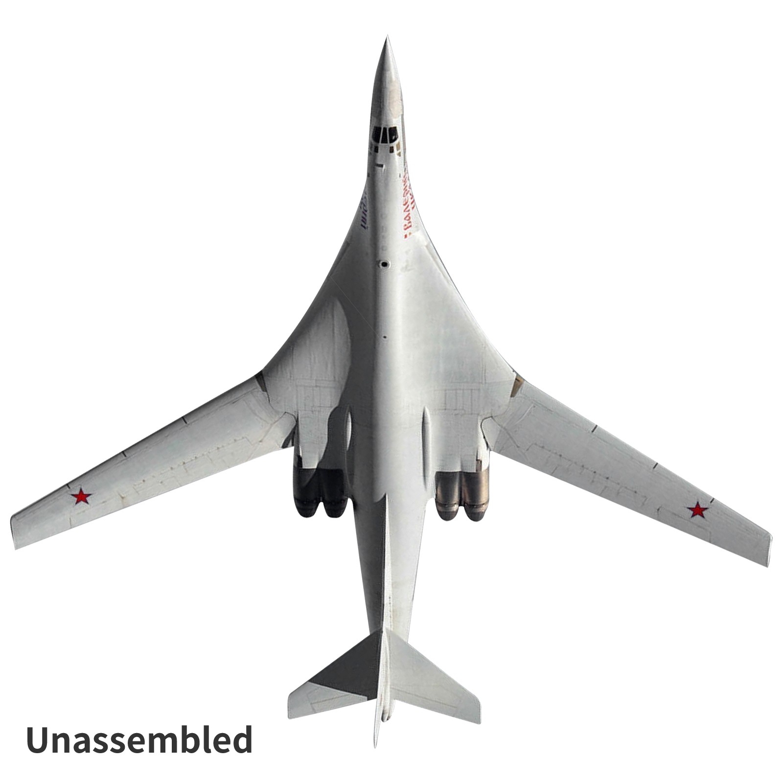 1:72 Unassembled Tupolev Tu-160 Jack Bomber Aircraft Paper Model Military Plane