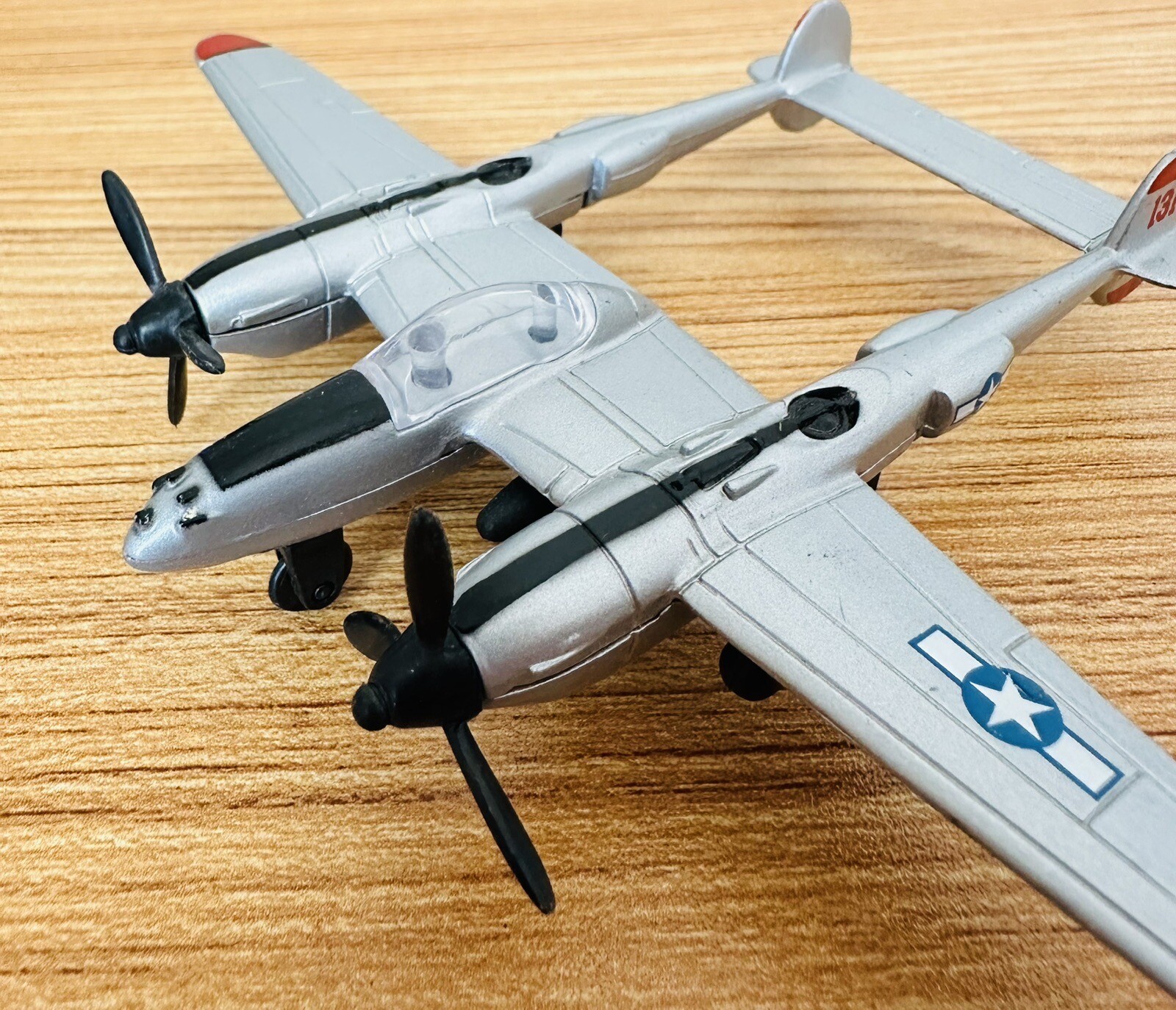 Toys R Us True Heroes Diecast Lockheed Martin P-38 Lightning 4 x 5” Airplane Toy