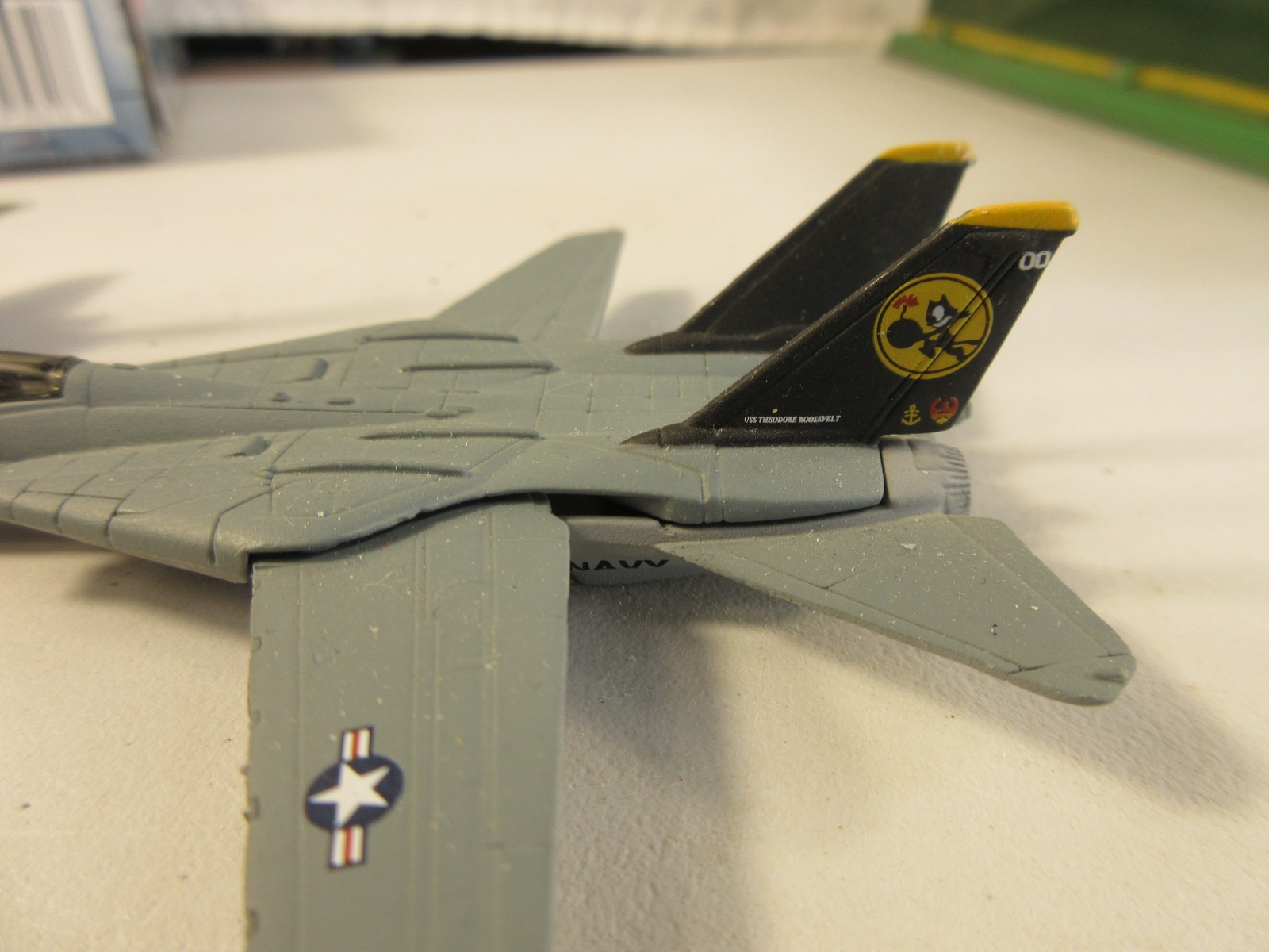 Pair Modern Postage stamp Jets no stands near mint about 1:100 scale