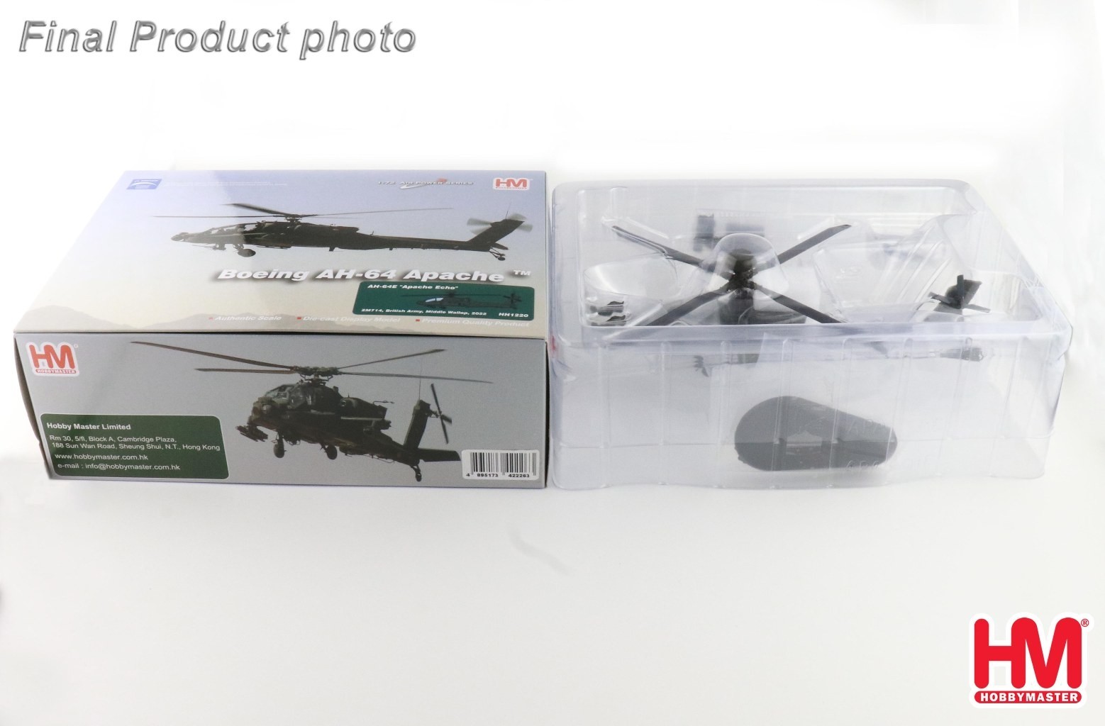 Hobby Master 1/72 AH-64E Apache Echo ZM714 British Army Middle Wallop HH1220