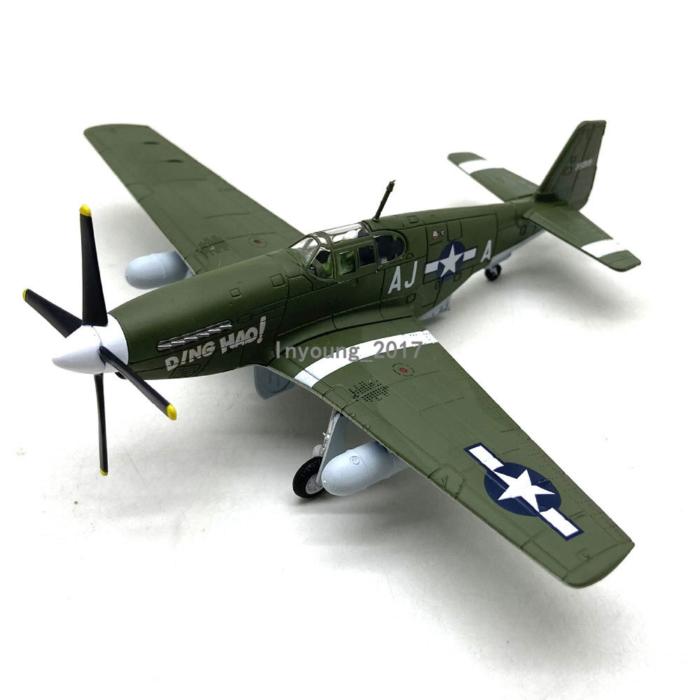 1:72 WWII P-51B Mustang Fighter Military Airplane Model Diecast Army Plane Model