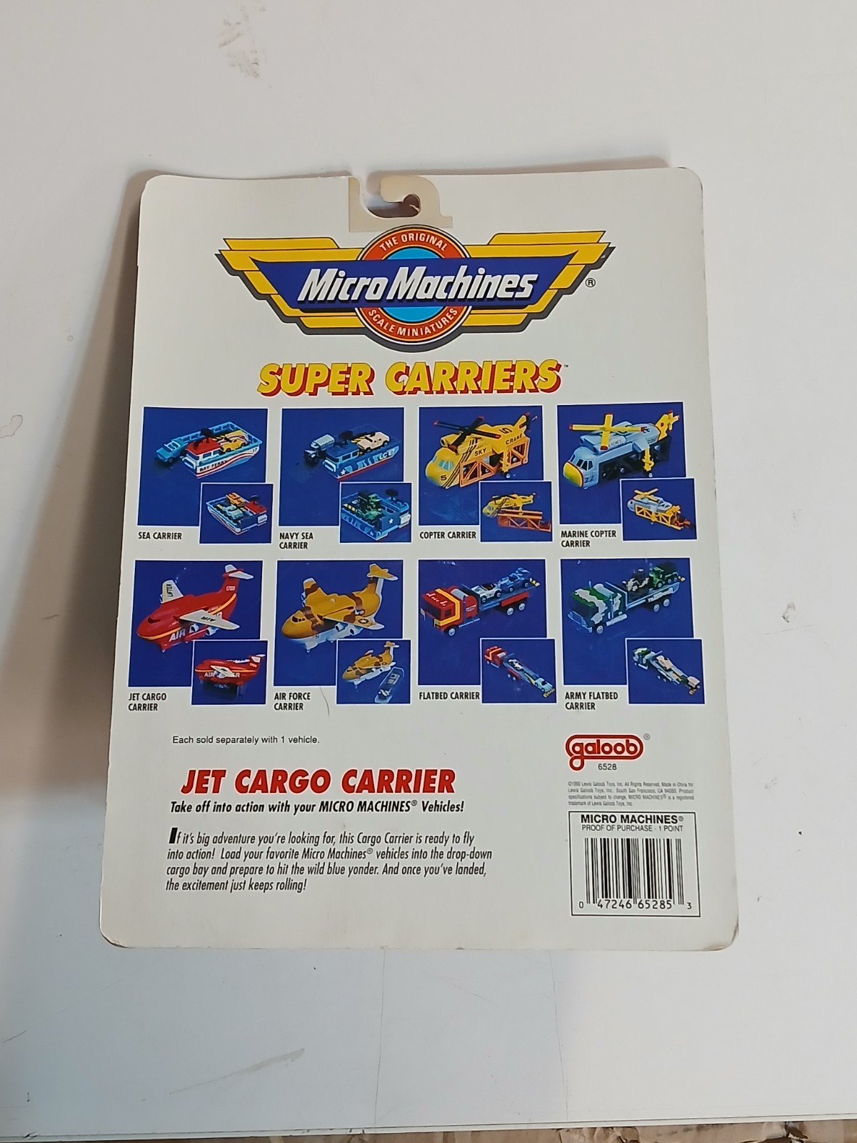 Air Lifter Jet Cargo Carrier w/Car – Micro Machines Super Carriers – 1990 Galoob