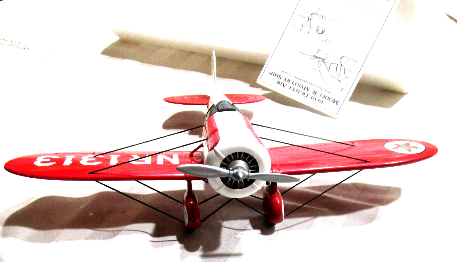 1997 ERTL Wings of Texaco 1930 Ravel Air Model R Mystery Ship Diecast Coin Bank