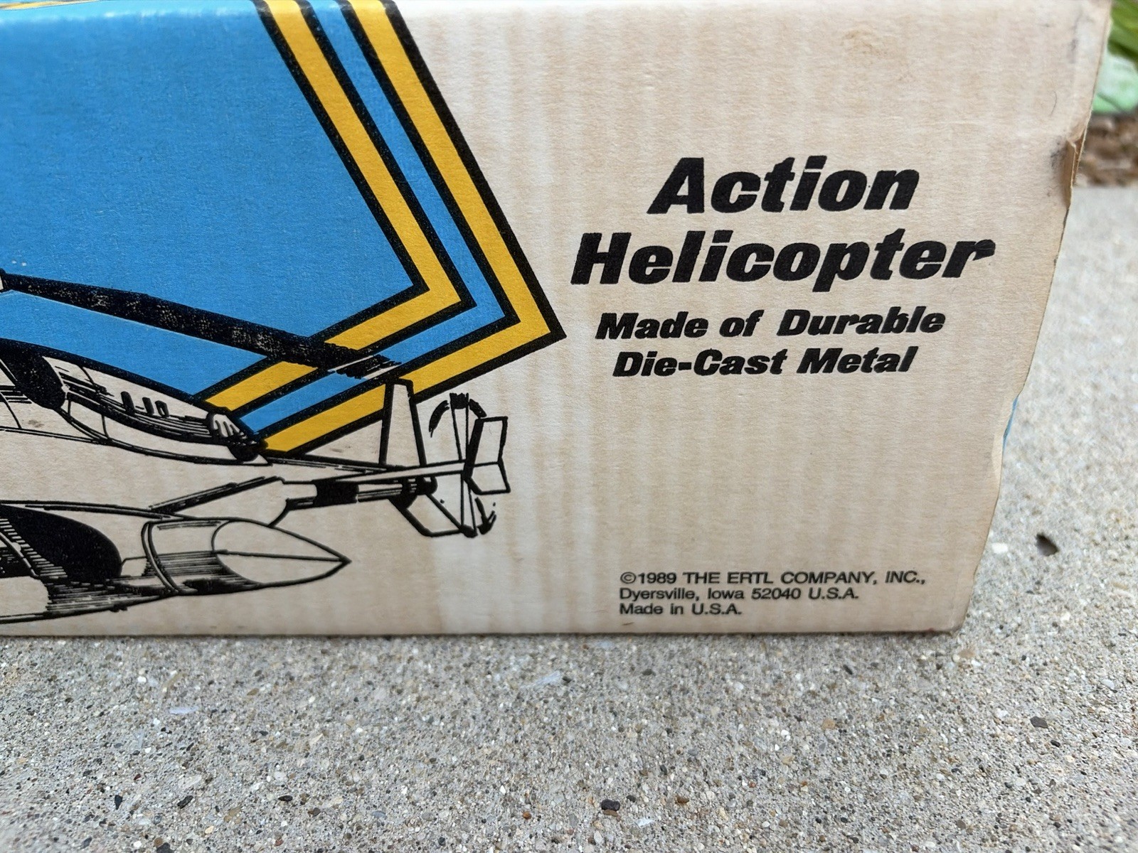 Ertl 15″ Coast Guard Helicopter Vintage 1989 Diecast Bell 222 With Box